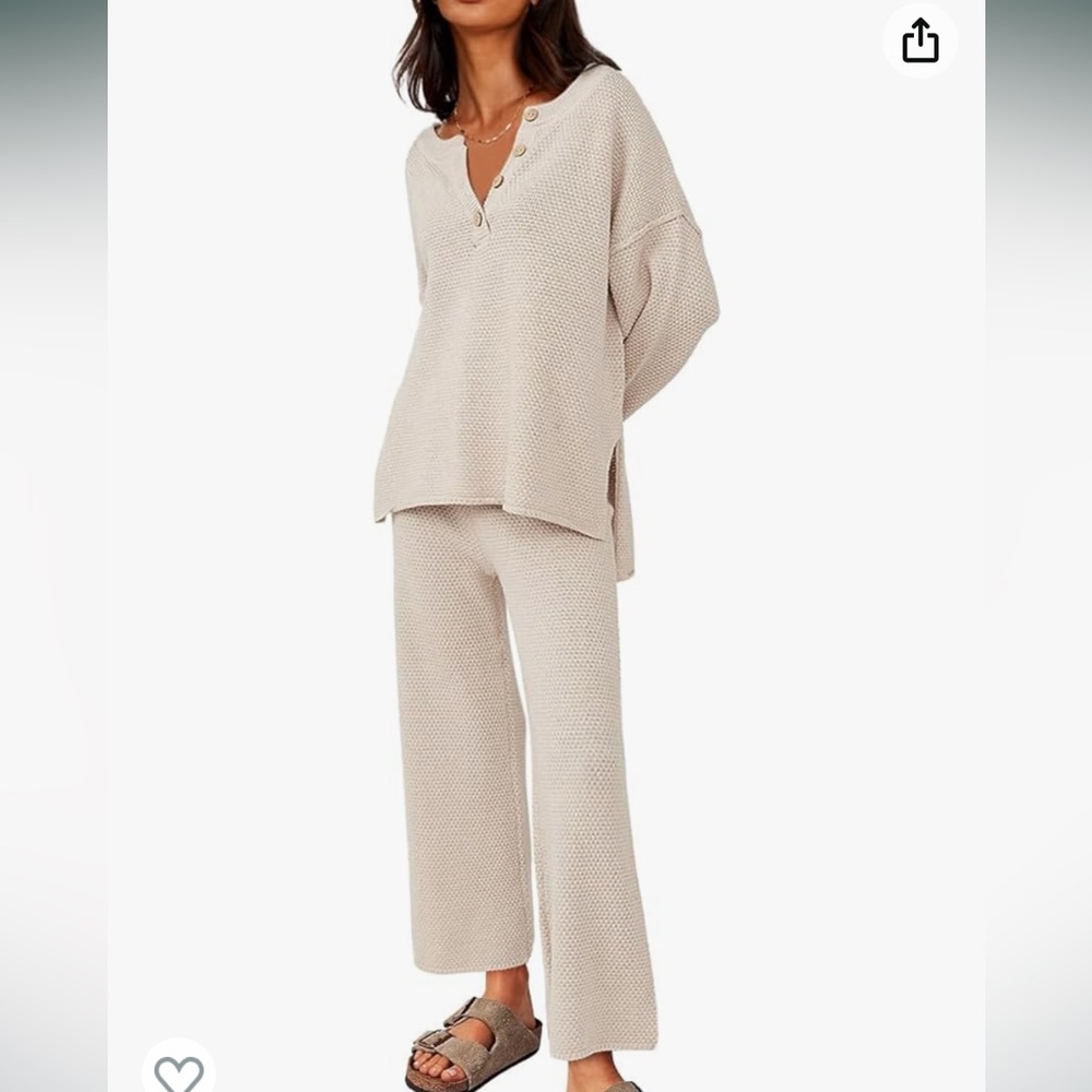 Lillusory Knit Lounge Set Size Small Apricot